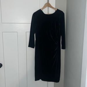 Velvet Eliza J emerald green dress